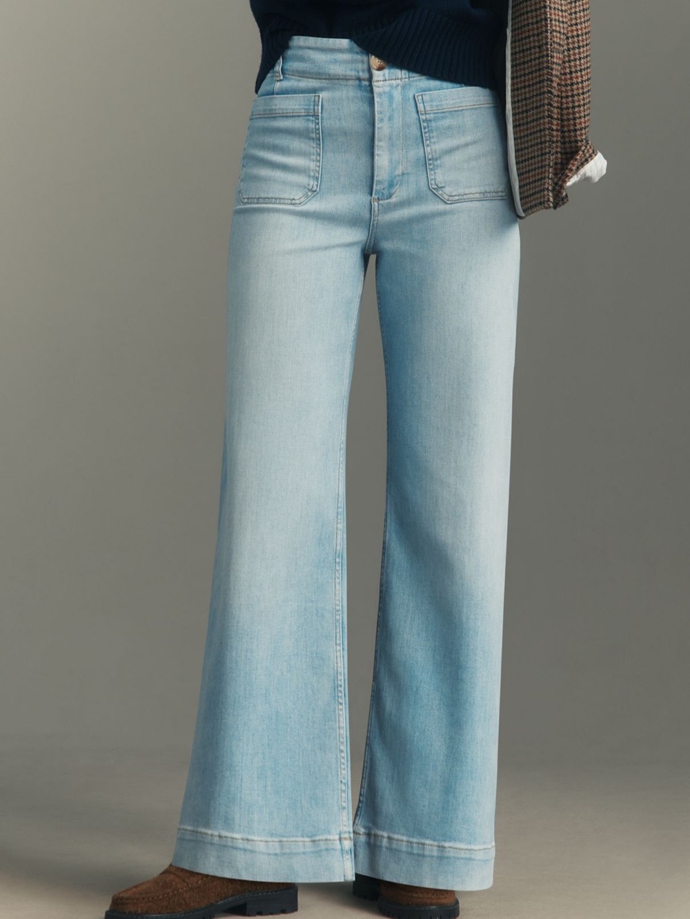 Maeve The Collette Light Wash Wide-Leg Jeans with Patch Pockets - Picture 3 of 7